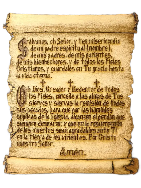 Memento of the Living and the Dead — Spanish